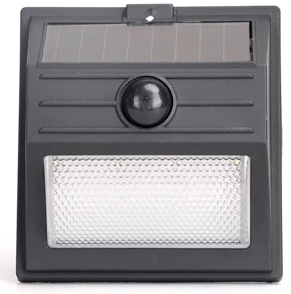 Aigostar - Lampada solare a LED con sensore 3,7V 6500K 500 mAh IP65 nera