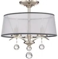 Lampadario Contemporaneo Whitney Metallo Argento Imperiale 3 Luci E14