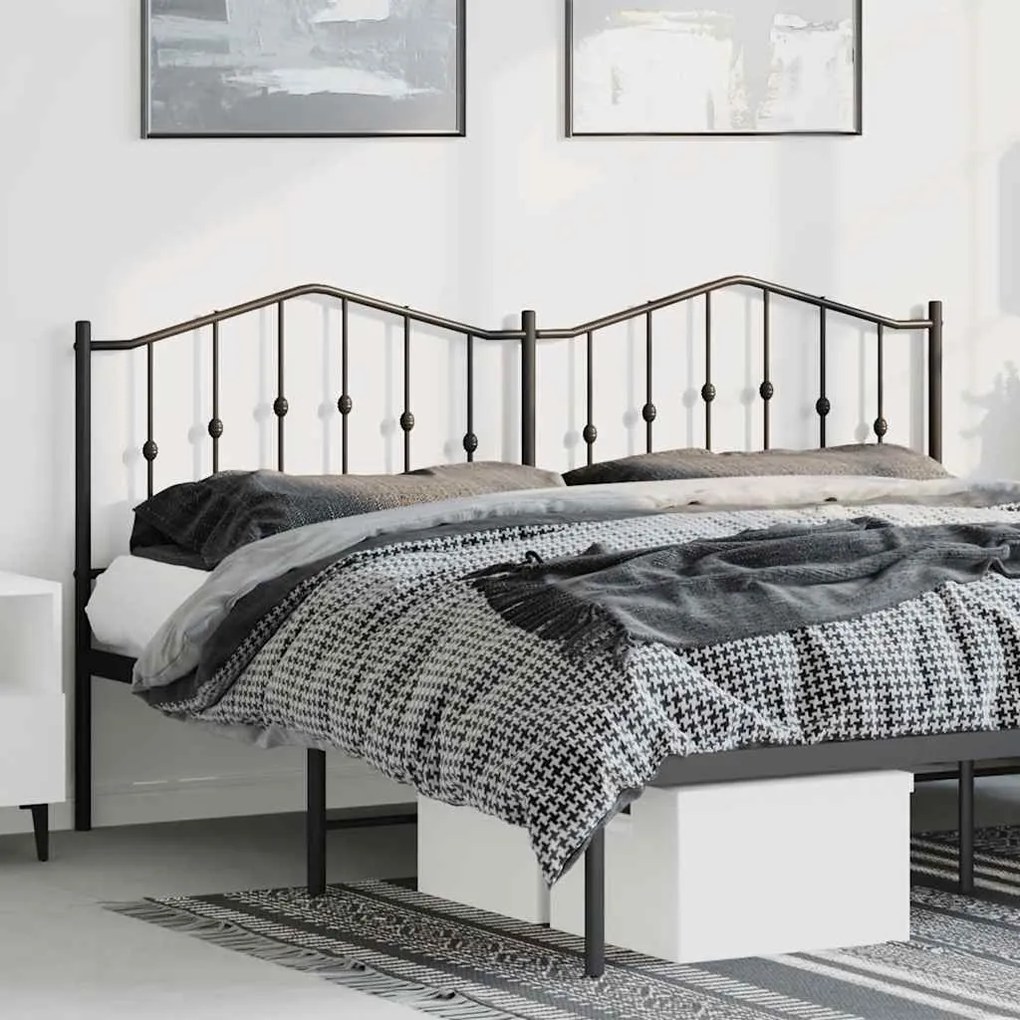 Testiera İn Metallo Nero 193 Cm /