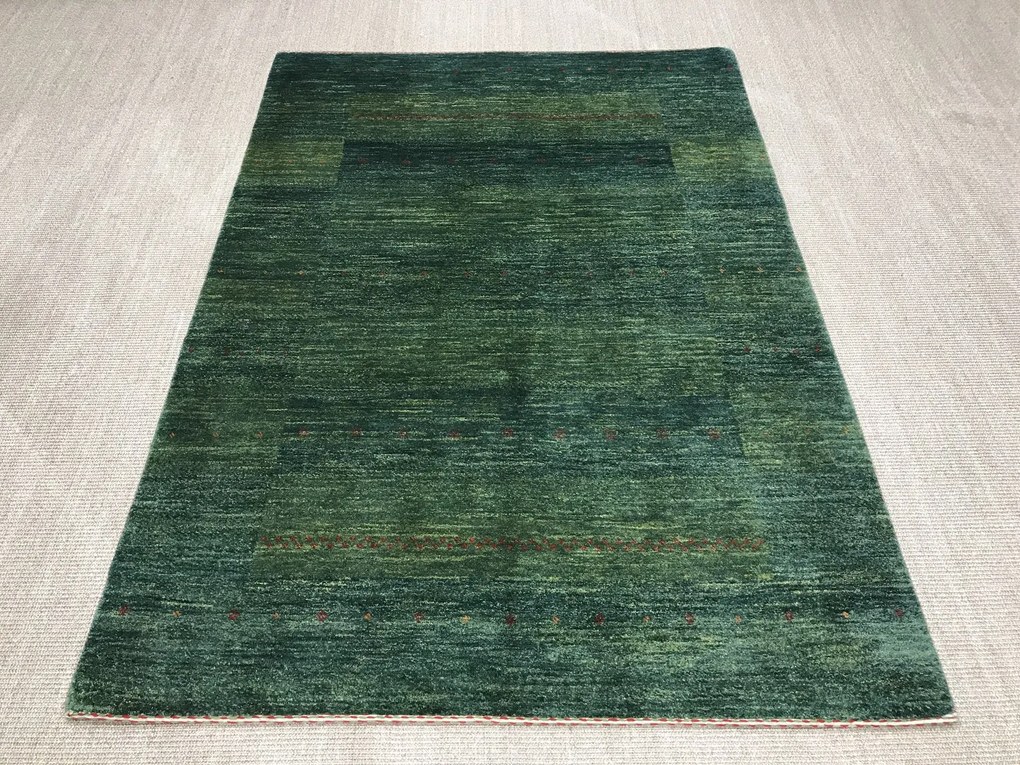 Loribaft Tappeto 130 x 190 Verde (Iran) Annodato A Mano