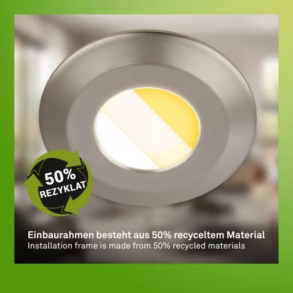 Briloner 7589032 - Set 3x LED dimmerabili, plafoniere da soffitto per bagno KLIRA, 1xLED/4,9W/230V IP44, cromato