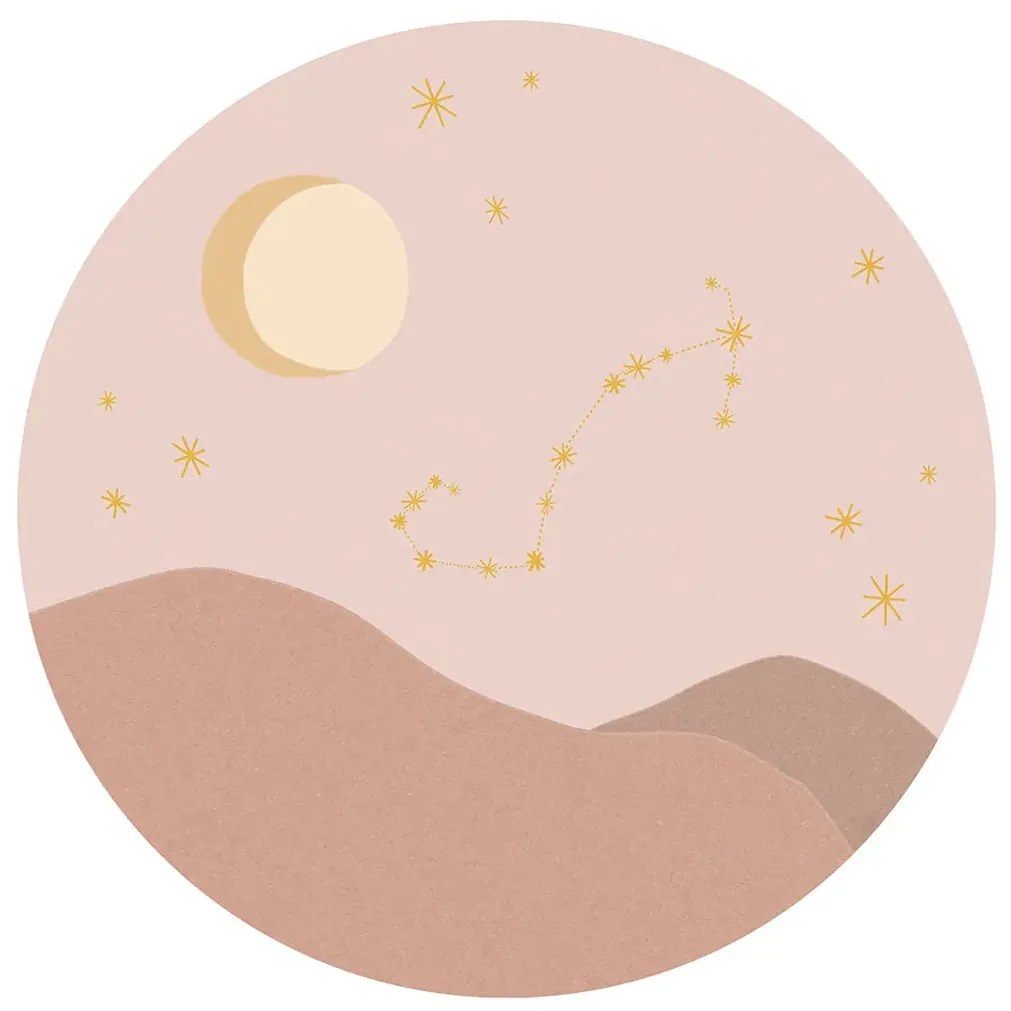 Eijffinger Carta da parati panoramica Star Sign Circles Rose - Scorpio
