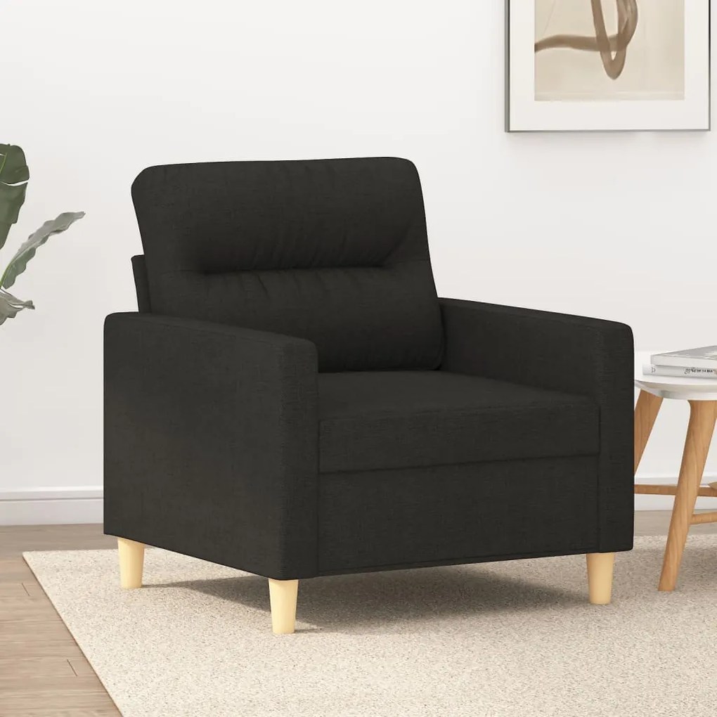 Poltrona Nera 60 Cm İn Tessuto /