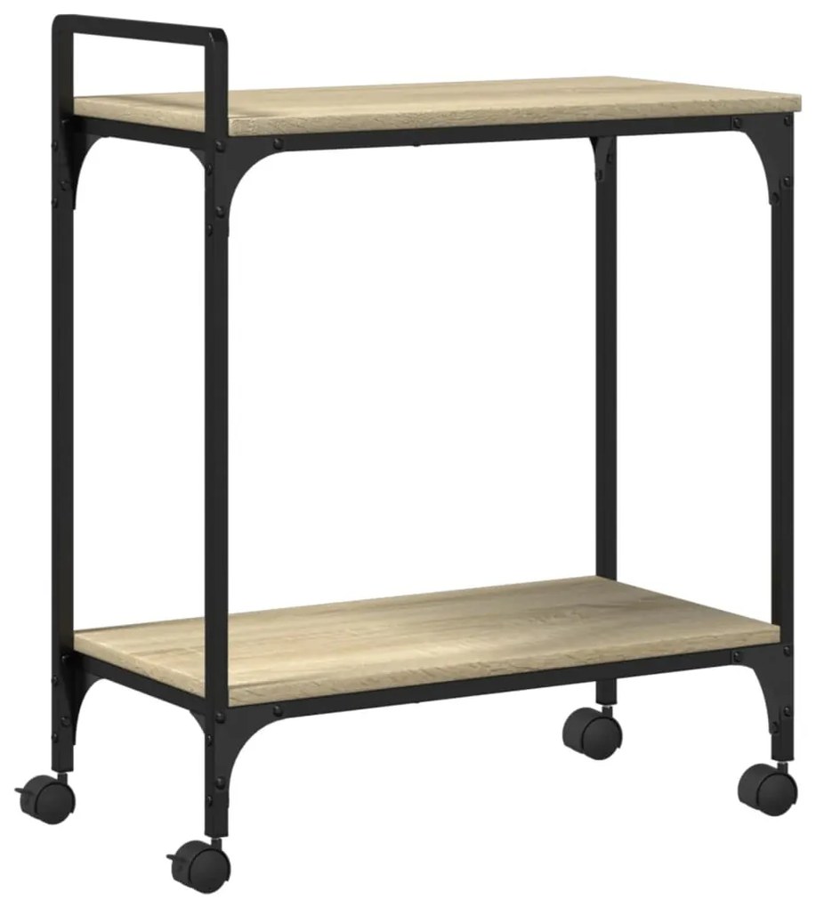Carrello cucina rovere sonoma 60,5x31x72,5 cm legno multistrato