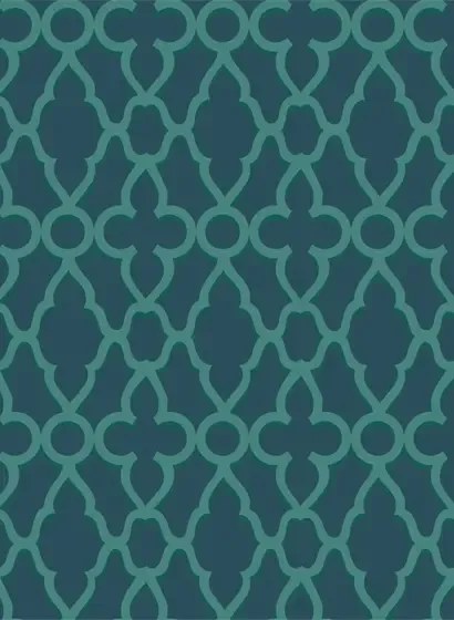 Gittertapete Treillage von Cole & Son - Viridian on Ink