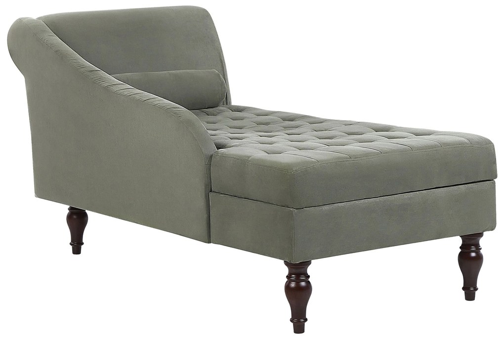 Chaise longue con contenitore grigio scuro PESSAC Beliani