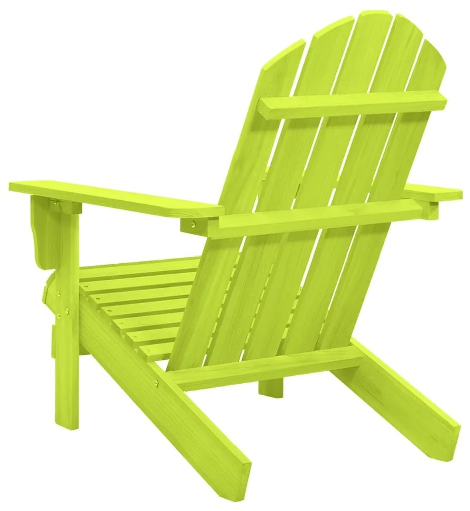 Sedia da giardino adirondack in legno massello di abete verde