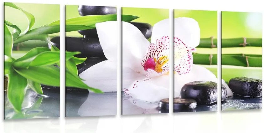 Quadri 5 pezzi – Orchidea giapponese