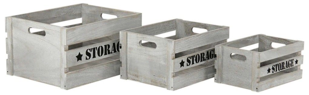 COOPER - set di 3 cassette in legno