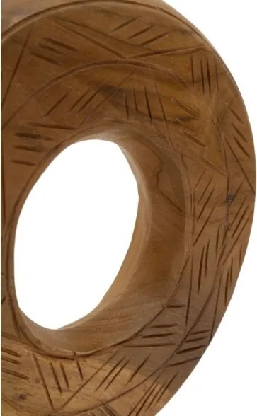 Scultura Dorat In Teak Ric. Cm 20X10X28 (Pezzi Unici - Non Rip. In Serie)