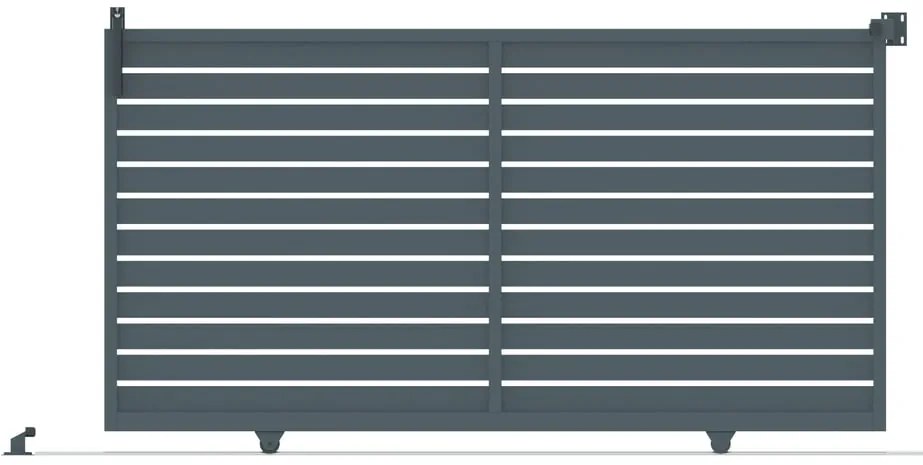 Cancello manuale battente MIAMI VERDELOOK in alluminio grigio, reversibile, L 300 x H 154.5 cm