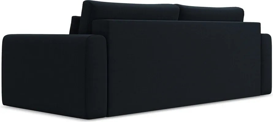 Divano blu scuro allungabile/con contenitore con rivestimento in velluto 238 cm Kapua – Makamii