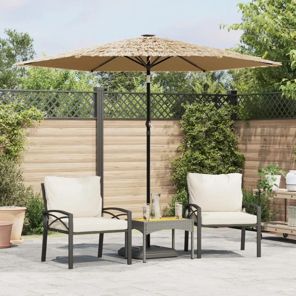 Ombrellone Giardino Con Palo İn Acciaio Marrone 268x268x226 Cm /