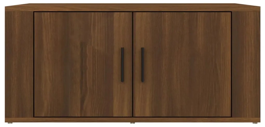 Tavolino da salotto rovere marrone 80x50x36cm legno multistrato