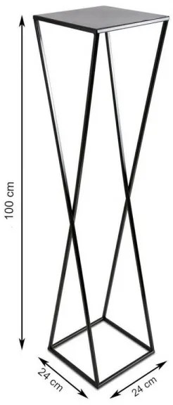 Portafiori 100x24 nero