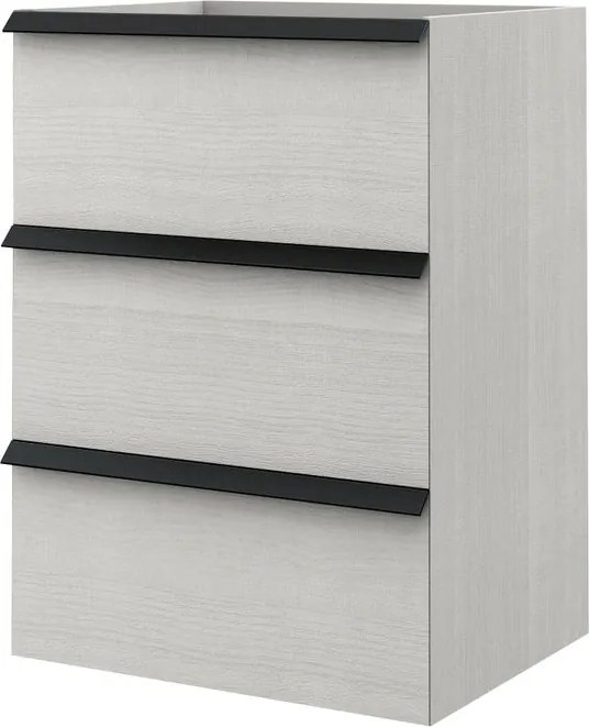 Mobile da bagno sospeso sotto lavabo L 60 x H 83 x P 46 cm bianco, 3 cassetti BADEN HAUS Moon
