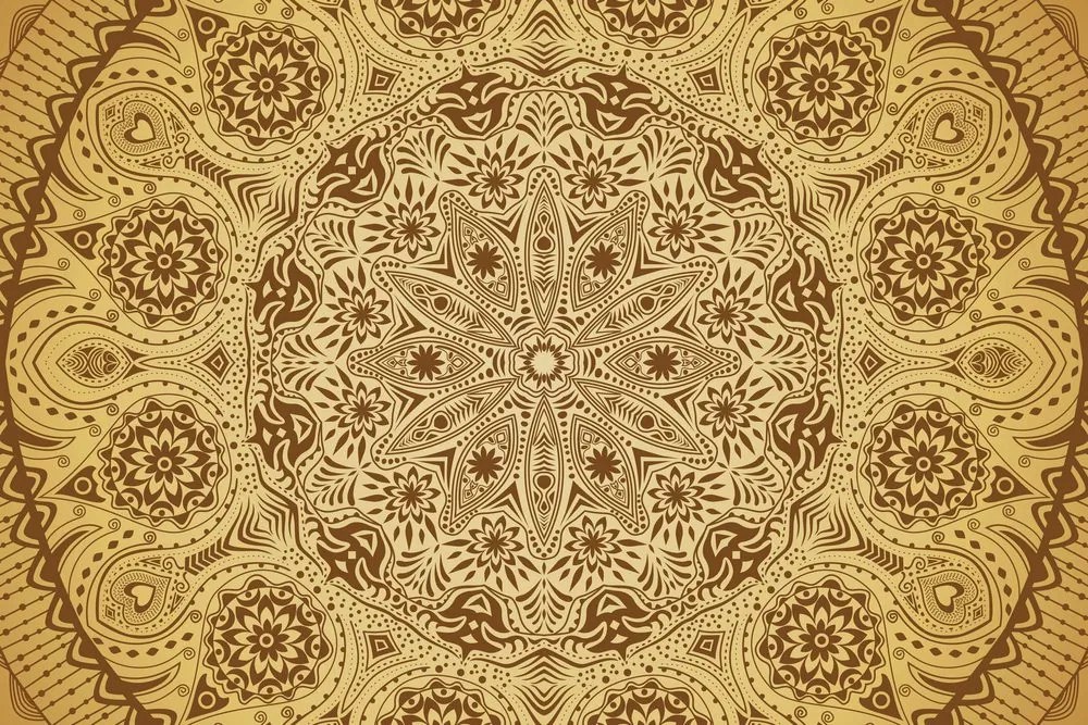 Stampa su tela – Mandala ornamentale con pizzo