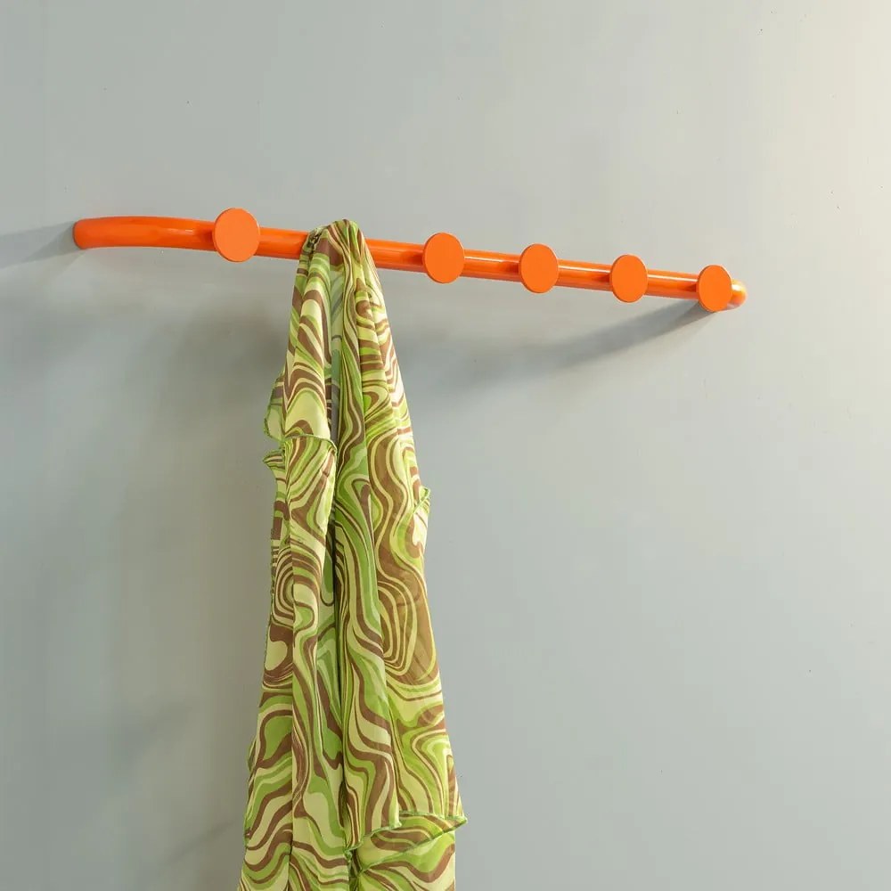 Attaccapanni da parete arancione in metallo 75 cm Retro – Spinder Design