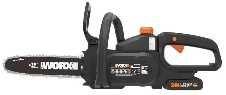 Motosega a batteria WORX Powershare WG322E.1 2Ah 20V barra da 25 cm, 1 batteria inclusa