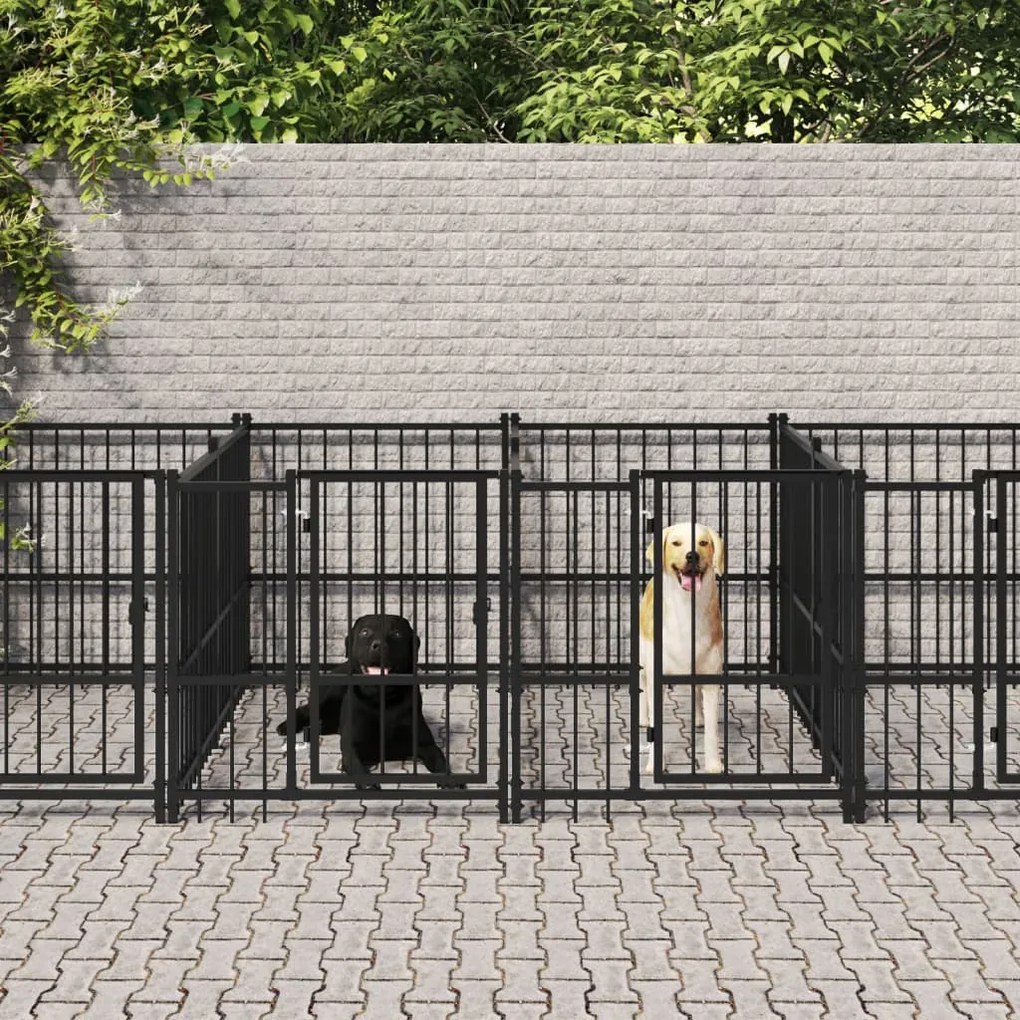 Gabbia Per Cani Da Esterno İn Acciaio 13,14 M² /