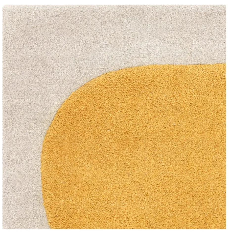 Tappeto in lana giallo ocra tessuto a mano 200x290 cm Canvas - Asiatic Carpets