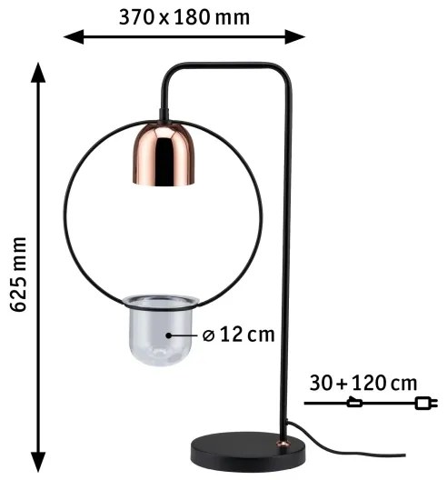 Paulmann 79746 - 1xGU10/20W Lampada da tavolo FANJA 230V fumé