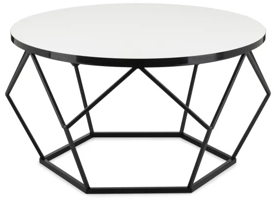 Tavolino DIAMOND 40x70 cm bianco/nero