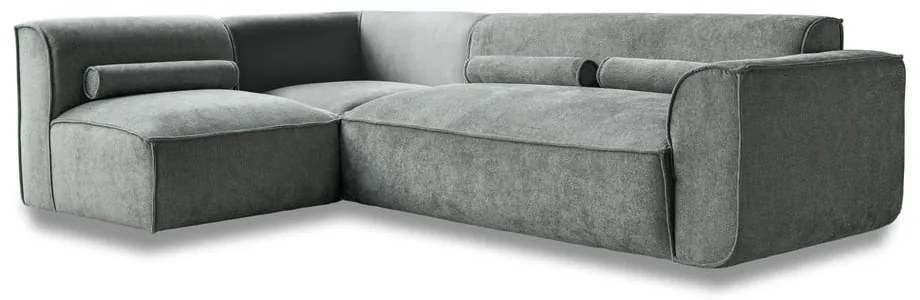 Divano angolare componibile in verde chiaro (con penisola a sinistra) Flex Felix – Miuform