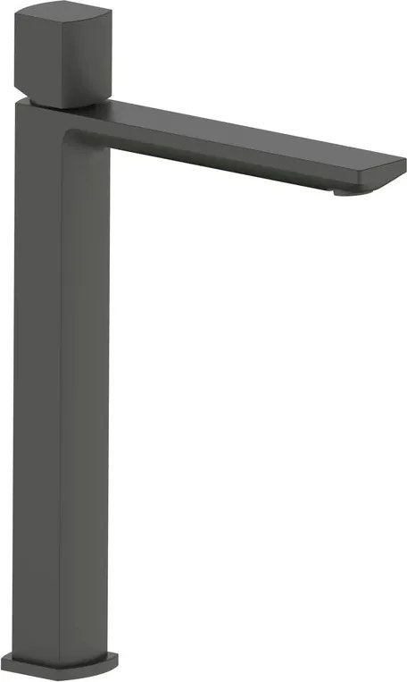 Rubinetto per lavabo getto laminare cristallino Coral grigio spazzolato AQUASANIT
