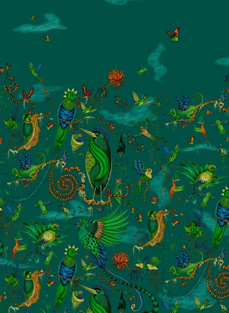 Clarke & Clarke Carta da parati Cloud Forest - Teal