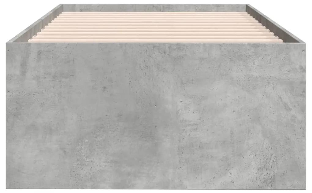 Divano letto con cassetti grigio cemento 90x200 cm multistrato