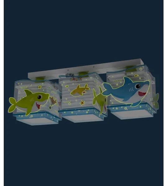 Dalber 63473 - Plafoniera per bambini BABY SHARK 3xE27/60W/230V
