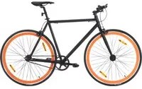 Bicicletta a Scatto Fisso Nera e Arancione 700c 55 cm 92253