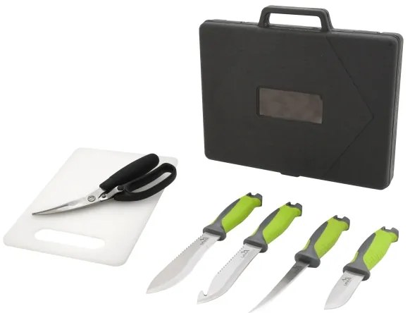 Utensili per grigliare in acciaio inossidabile con custodia 6 pz