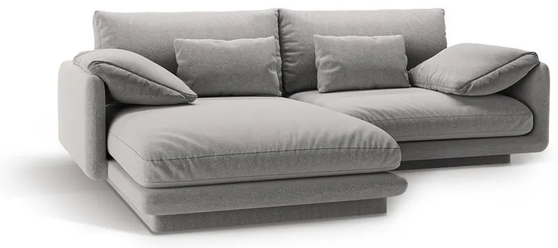 Divano angolare grigio chiaro (angolo sinistro) Torino - Micadoni Home