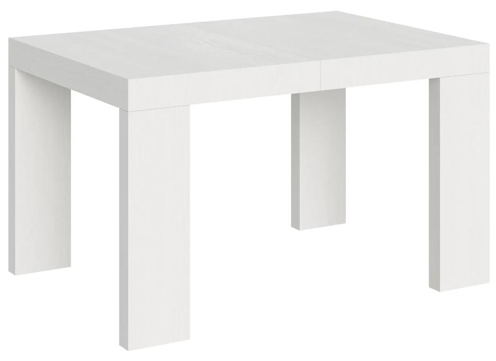 Tavolo Estensibile Roxell 90x140/244 cm - Design Geometrico - Diversi Colori, L.140 P.90 H.77 cm (allungabile fino a 244 cm) / Bianco Frassino