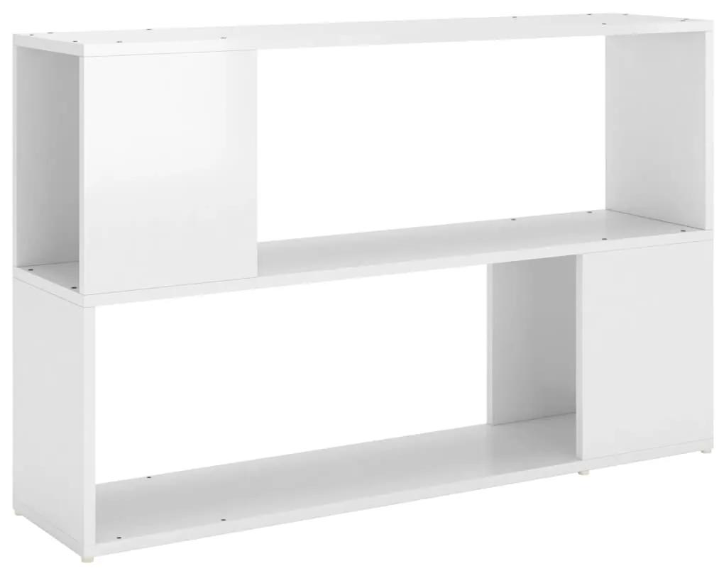 Libreria bianco lucido 100x24x63 cm in truciolato