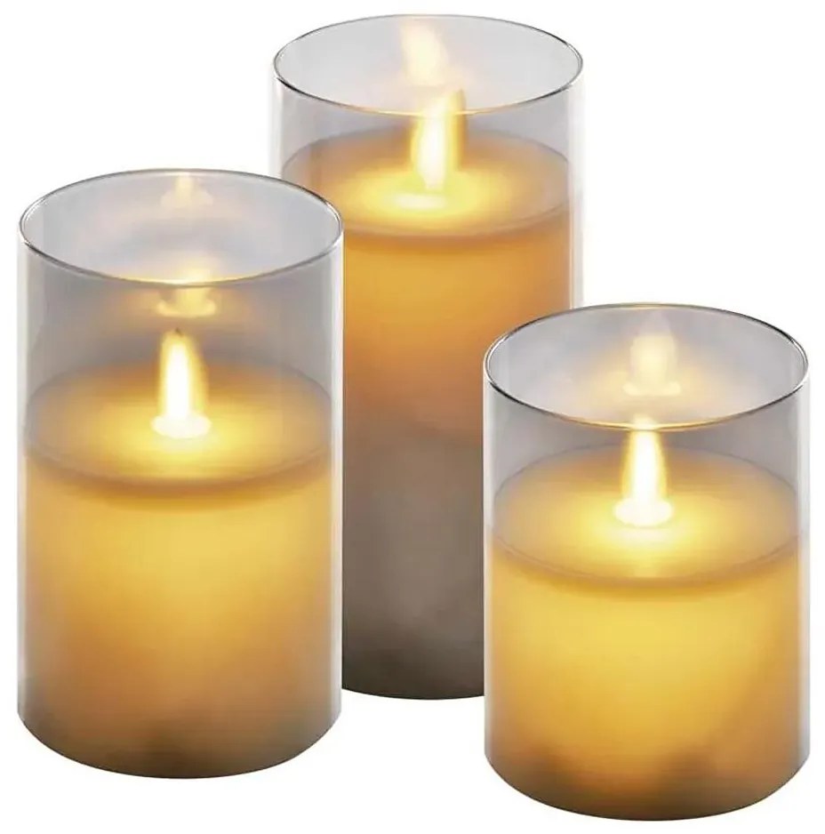 Set da 3 candele LED/6xAA