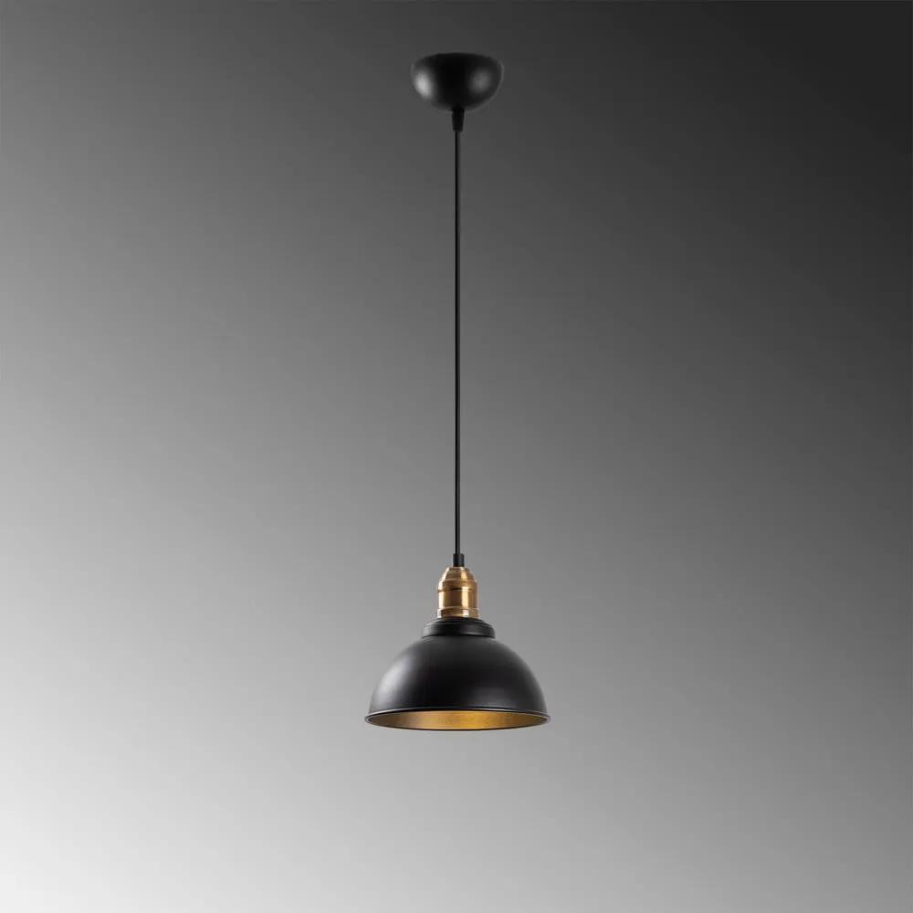 Lampada a sospensione nera con paralume in metallo ø 21 cm Varzan - Opviq lights