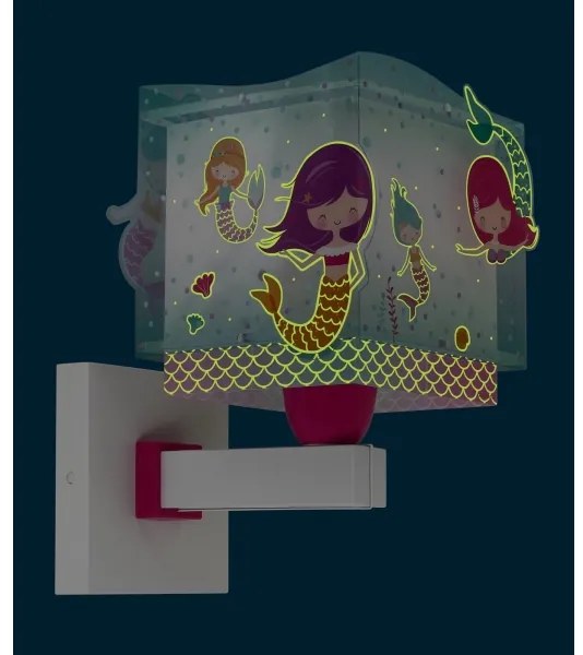 Dalber 63449 - Applique per bambini MERMAIDS 1xE27/60W/230V