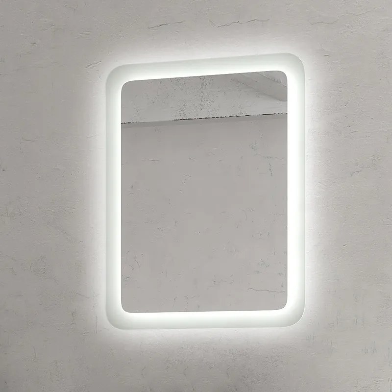 Specchio led 80x60 cm con cornice illuminante modello A800 - KAMALU
