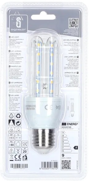 Lampadina LED  E27/9W/230V 3000K - Aigostar