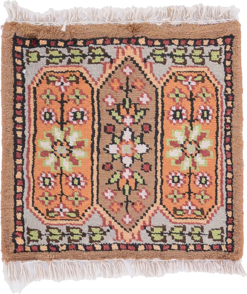 Agra Tappeto orientale 30x30 (Indian) Annodato A Mano