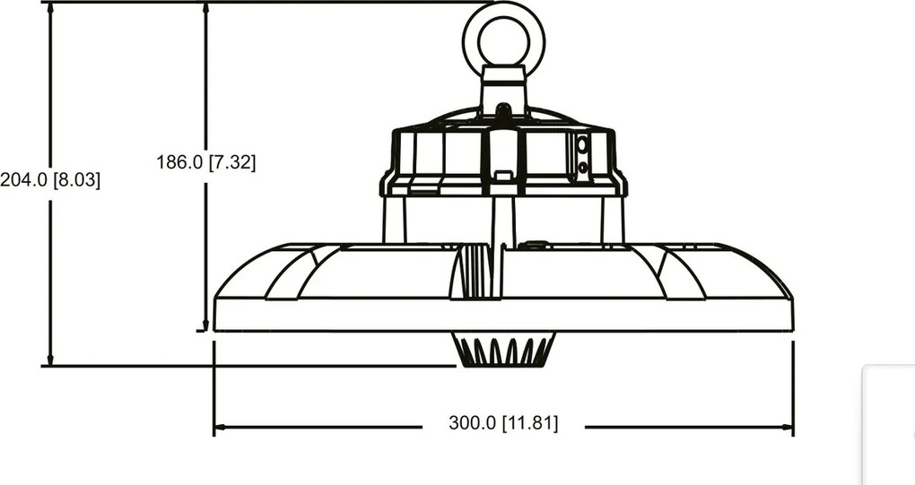 Campana LED 200W IP65 180lm/W No Flickering con driver Philips Colore Bianco Freddo 6.000K