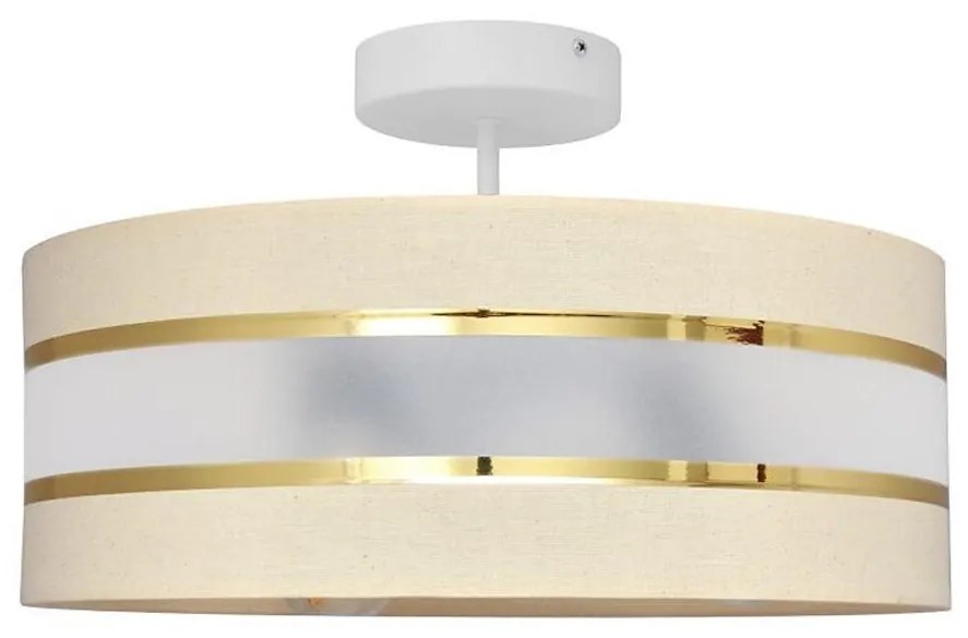 Lampadario a sospensione con supporto rigido HELEN 3xE27/15W/230V beige/oro