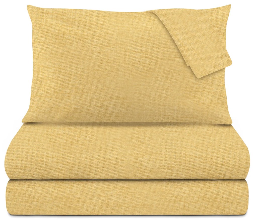 Completo letto matrimoniale beige policotone