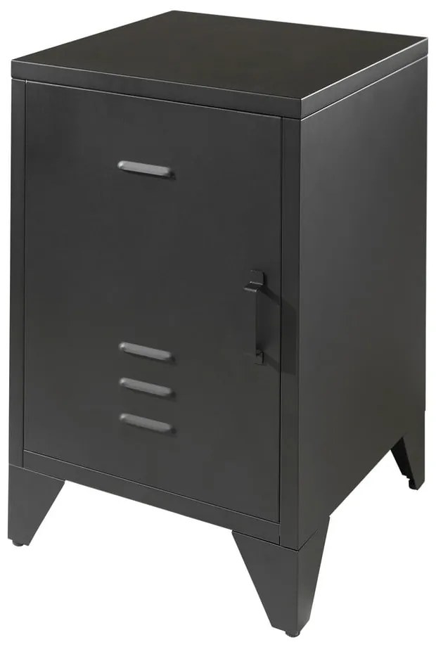 Comodino per bambini in metallo nero BRONXX - Vipack