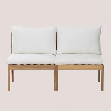 Divano Da Giardino Modulare In 2 Pezzi In Legno Di Acacia Filips Gardenia Bianco - Sklum