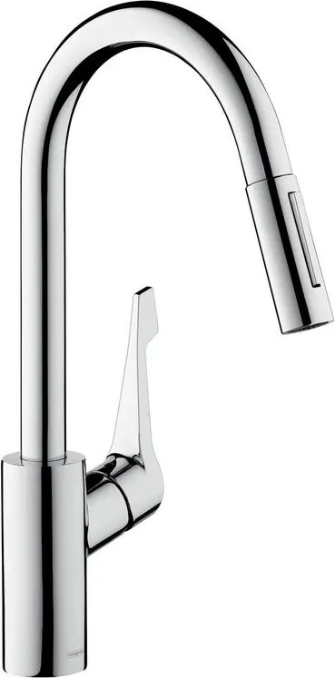 Rubinetto da cucina con doccetta a collo di cigno Cento XL cromo lucido HANSGROHE