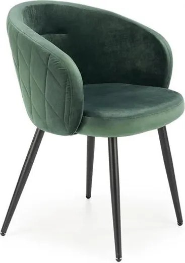 Sedia K430 verde velluto